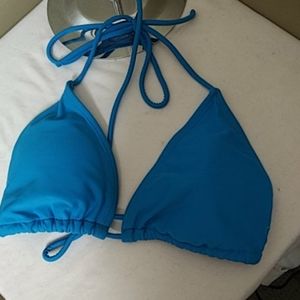 Ocean Pacific OP Ocaan Blue String Bikini Top L